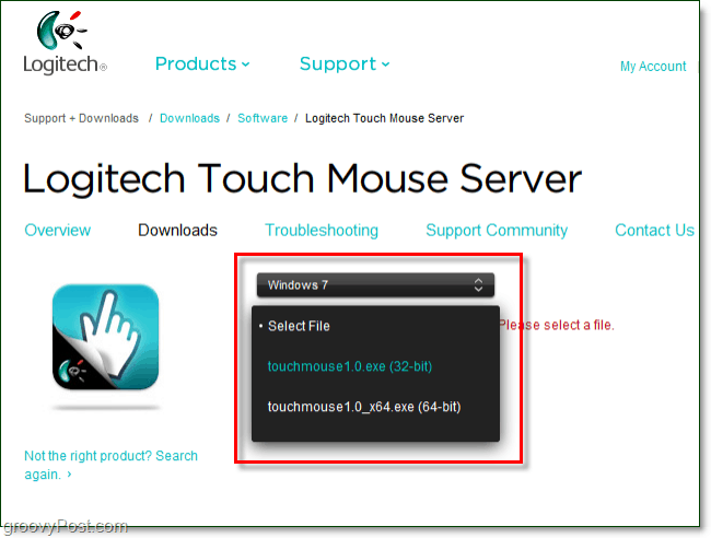 logitech touch mus nedladdning för pc