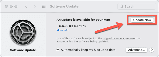 mac uppdatera nu