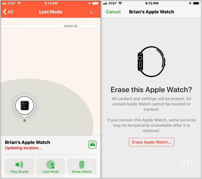 Torka av Apple Watch