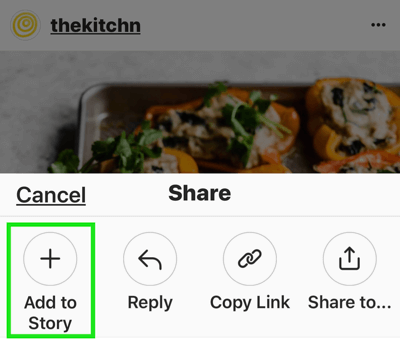 Skapa starka, engagerande Instagram-berättelser, möjlighet att lägga till ett Instagram-inlägg i en berättelse