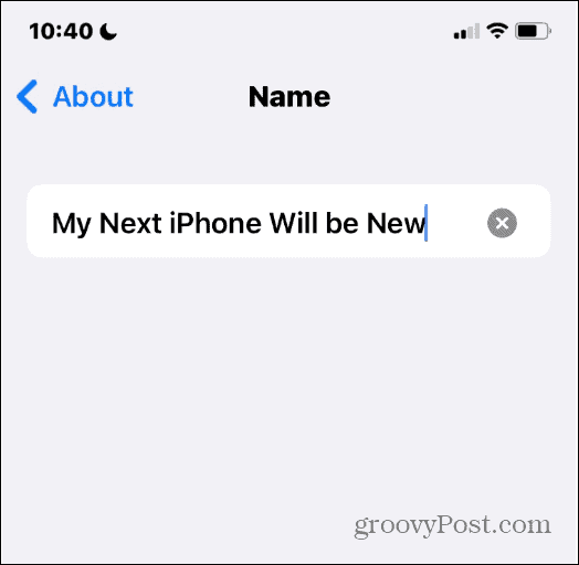 ändra bluetooth-namn på iPhone