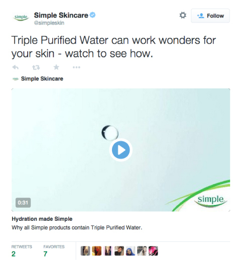 enkel hudvård twitter videoproduktkampanj