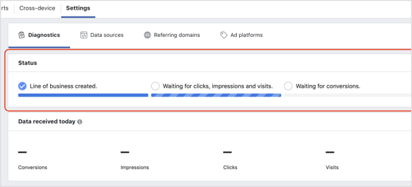 Kontrollera statusen för Facebook-attributionsverktyget.