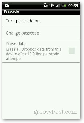 Lösenordskydda Dropbox 3