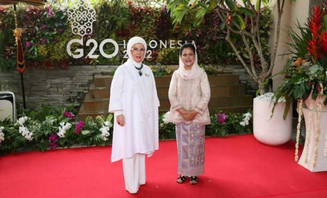 Emine Erdoğan träffade ledarnas makar vid G20-toppmötet