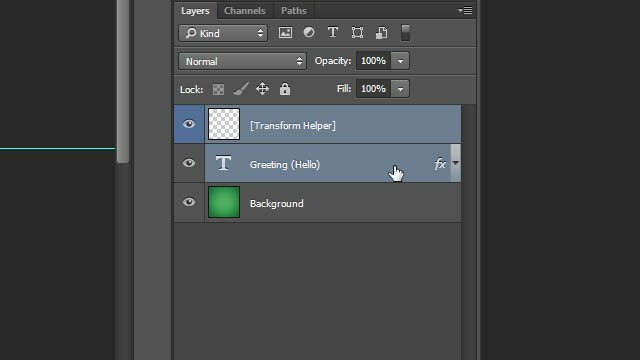 Fuska Photoshop Textlager Transformationer Trick markera lager lager panelen Photoshop