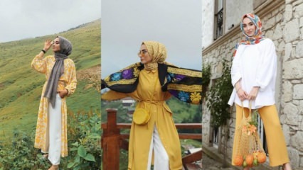 Gula kläder i hijabkläder
