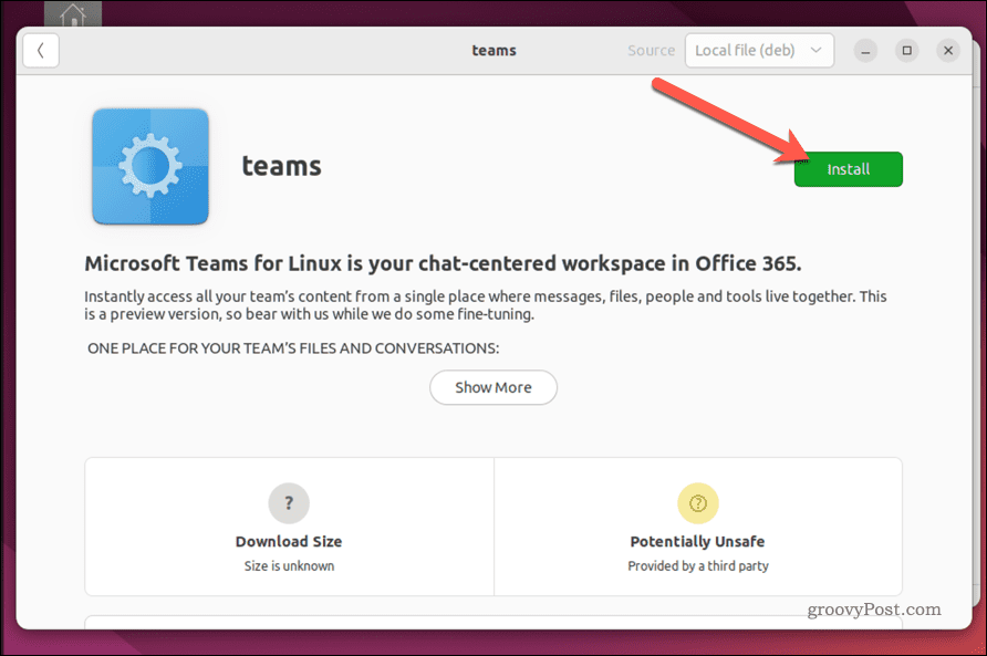 Installera Microsoft Teams på Ubuntu