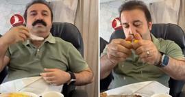 Han åt senaperna han tog ur sin barm på planet! Sirdanci Mehmet se vad han gjorde