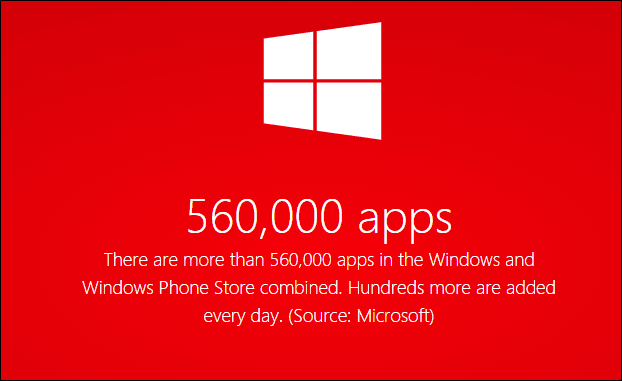 Microsoft tillkännager över en halv miljon appar för Windows 8 och Windows Phone