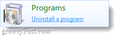 avinstallera ett program i Windows 7