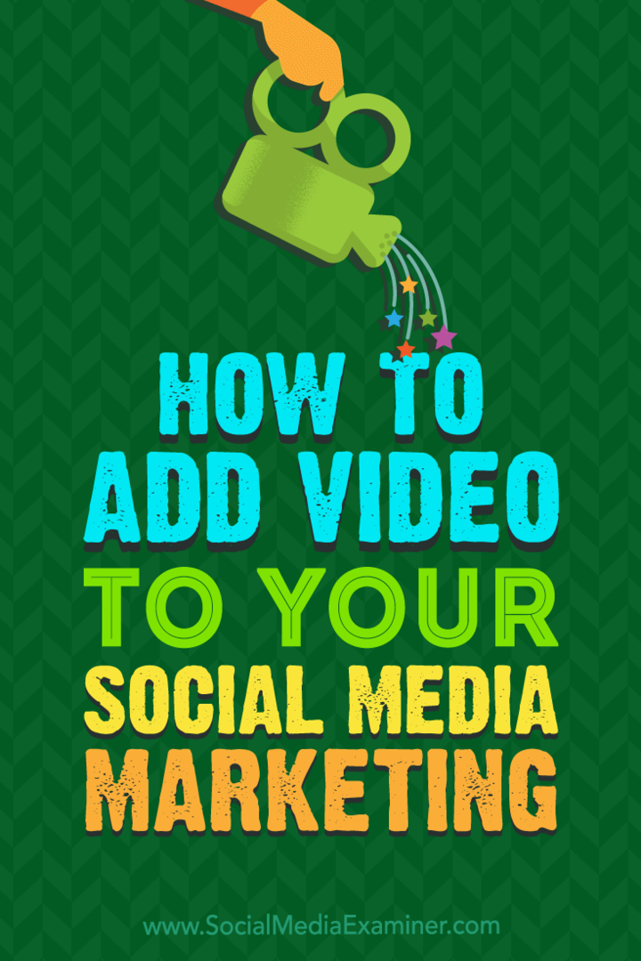 Hur man lägger till video i din marknadsföring av sociala medier av Alex York på Social Media Examiner.