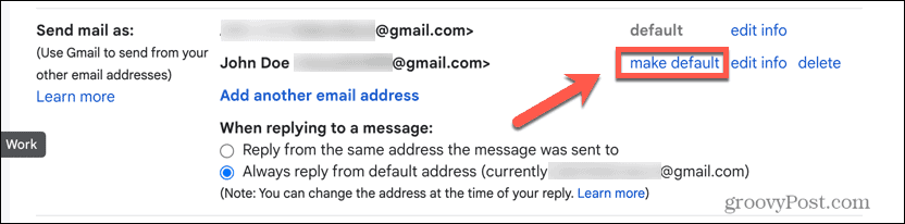 gmail gör standard