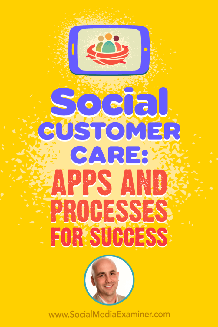 Social kundvård: appar och processer för framgång med insikter från Dan Gingiss på Podcast för marknadsföring av sociala medier.