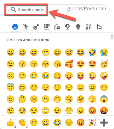 google docs emoji-lista