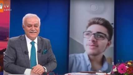 Intressant fråga till Nihat Hatipoğlu från den unge mannen som gick med i programmet: Är det synd att lyssna på musik i duschen?