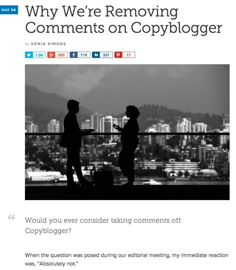 copyblogger ta bort kommentarer