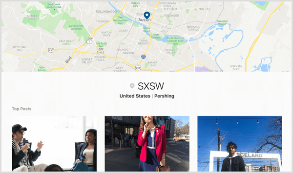 Människor kan se alla Instagram-inlägg taggade med ditt event geotagg på en plats Utforska sida.