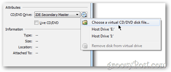 VirtualBox inställning iso fil windows 8