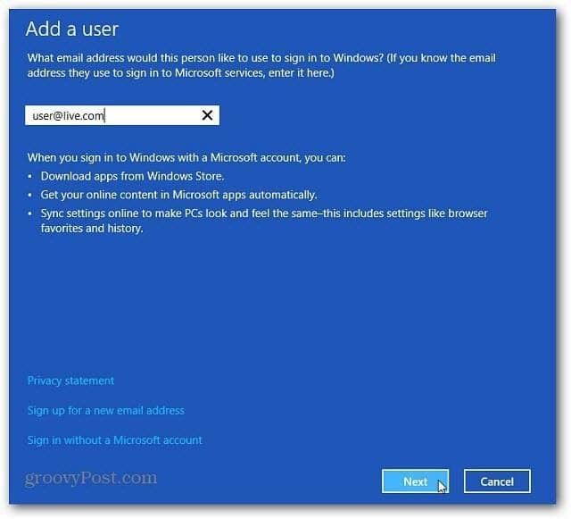 Hur man lägger till och hanterar nya användare i Windows 8