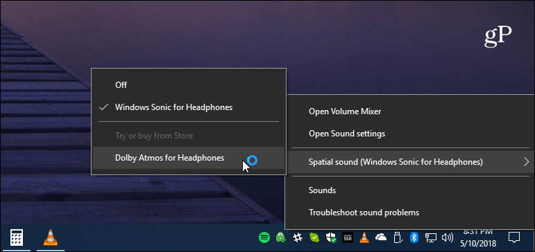 Ljudinställning Windows 10 Aktivitetsfält