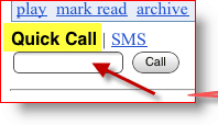 Snabbsamtal från Google Voice Mobile