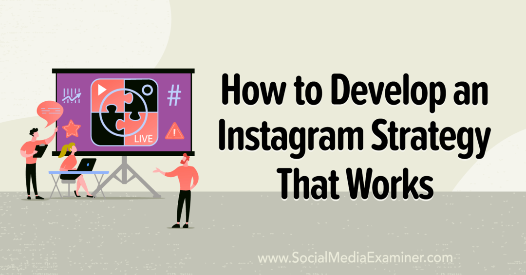 Hur man utvecklar en Instagram-strategi som fungerar med insikter från Millie Adrian på Social Media Marketing Podcast.