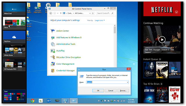 Aktivera Windows 8-snäppfunktionen på skärmar med låg upplösning