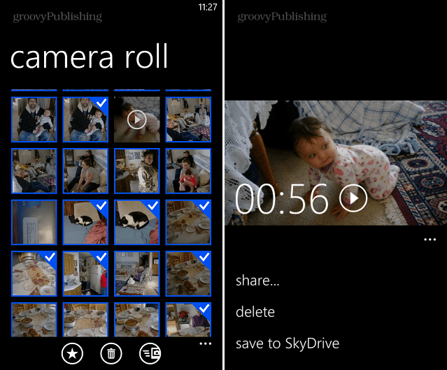 Windows Phone 8: Ladda upp foton och videor till SkyDrive