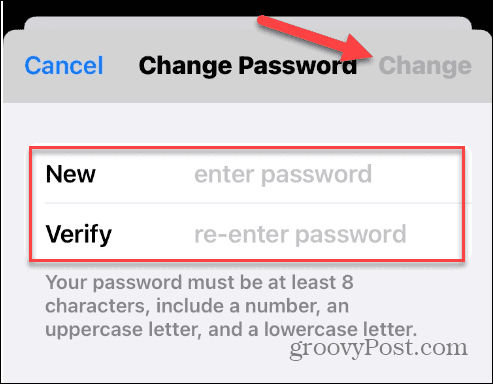 Ändra ditt Apple ID-lösenord