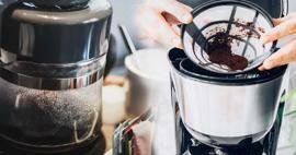 Hur rengör man kaffemaskinen? Rengöra en filterkaffemaskin? Människor som använder kaffemaskiner