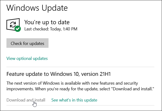 Windows Update Ladda ner och installera