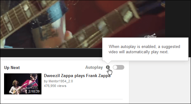 youtube autoplay-knappen nederst