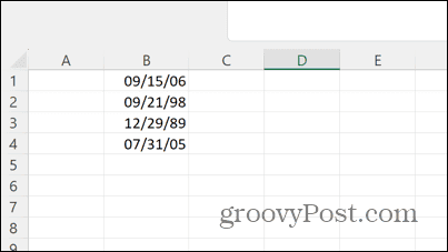 Excel-formaterade datum