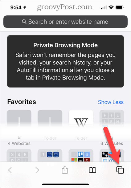 Privat surfläge i Safari på iOS