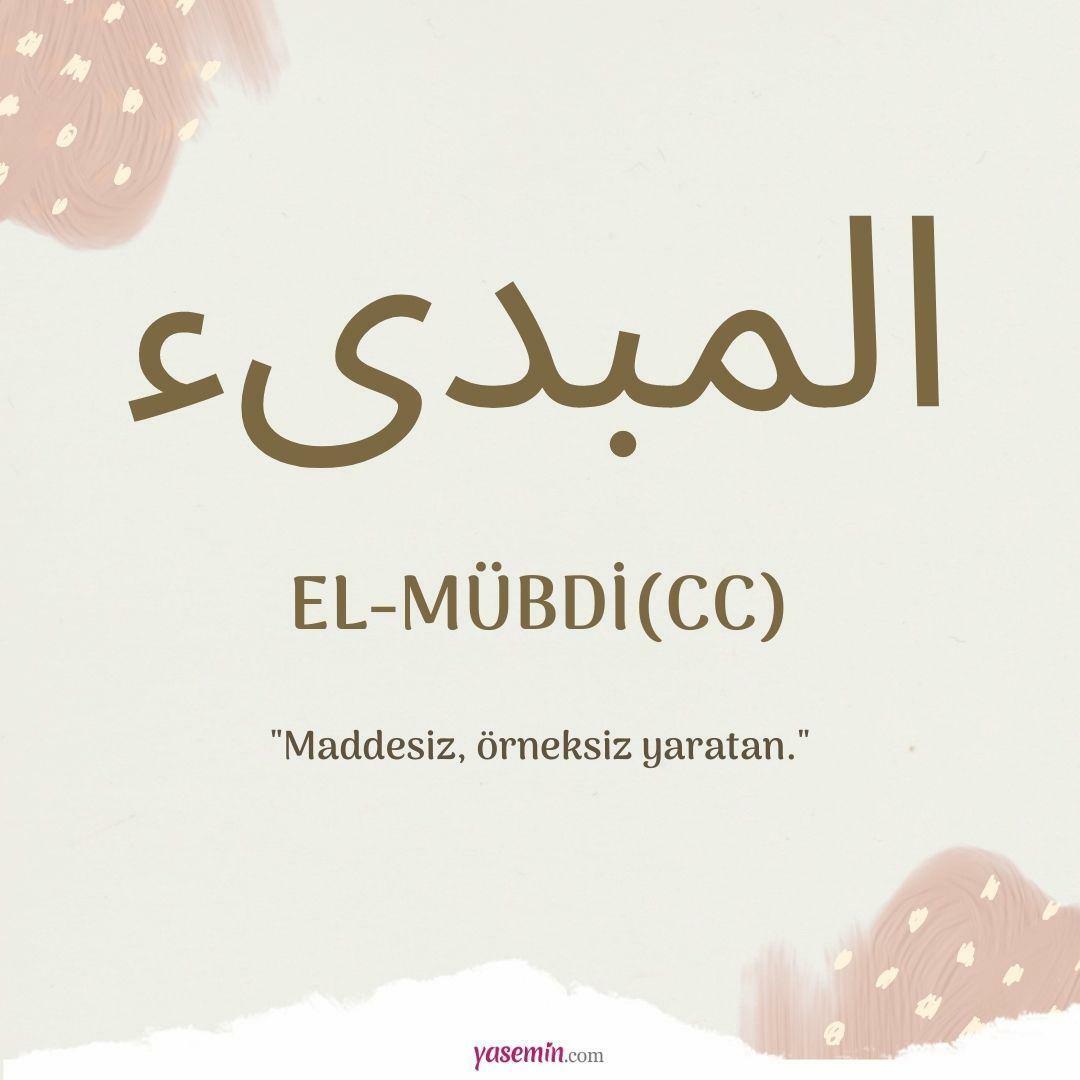 Vad betyder al-Mubdi (cc)?