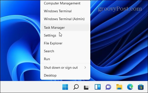 öppna aktivitetshanteraren Windows 11