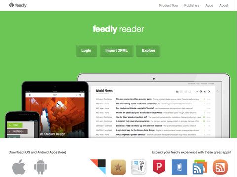 feedly hemsida