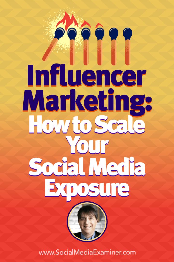 Influencer Marketing: Hur skalar du din exponering för sociala medier med insikter från Neal Schaffer på Podcast för marknadsföring av sociala medier.