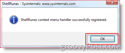 Lägg till Kör som annan användare till Windows Explorer-kontextmenyn för Vista och Server 2008:: groovyPost.com