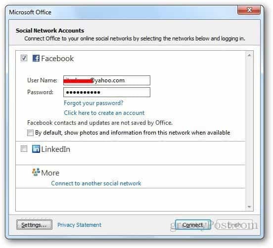 Sociala nätverk Outlook 4