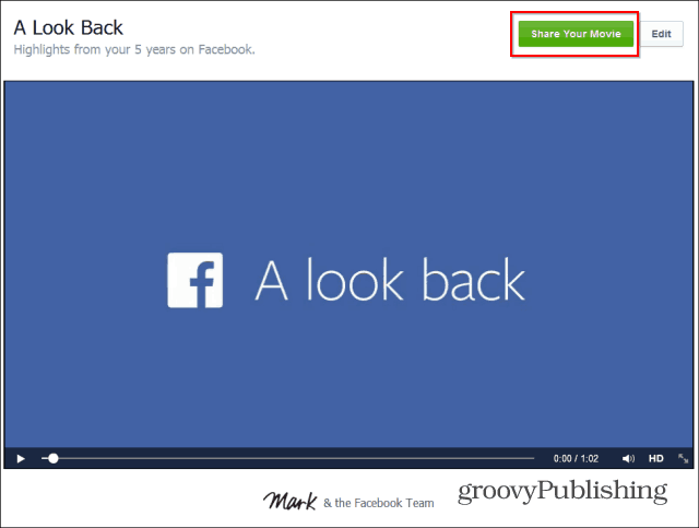 Hur du redigerar din Facebook "A Look Back" -video