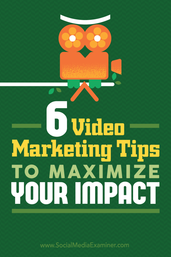 Tips om sex sätt som marknadsförare kan förbättra prestanda för ditt videoinnehåll.