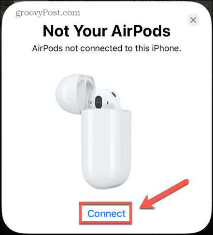 iPhone ansluta airpods