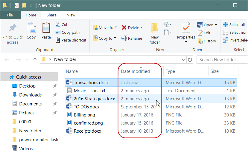 Exempel på vänliga namn File Explorer