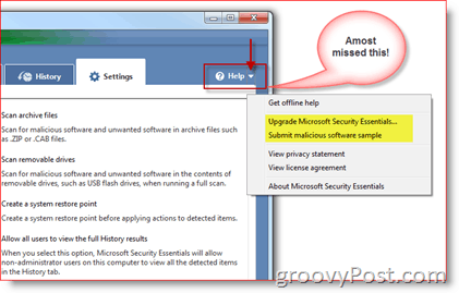 Betaöversikt från Microsoft Security Essentials