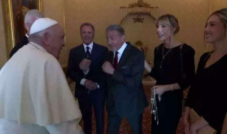 Intressant dialog mellan Sylvester Stallone och påven Franciskus