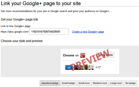 Google+ sidor - direktanslutning