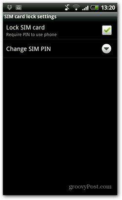 android PIN-kod avaktiverad