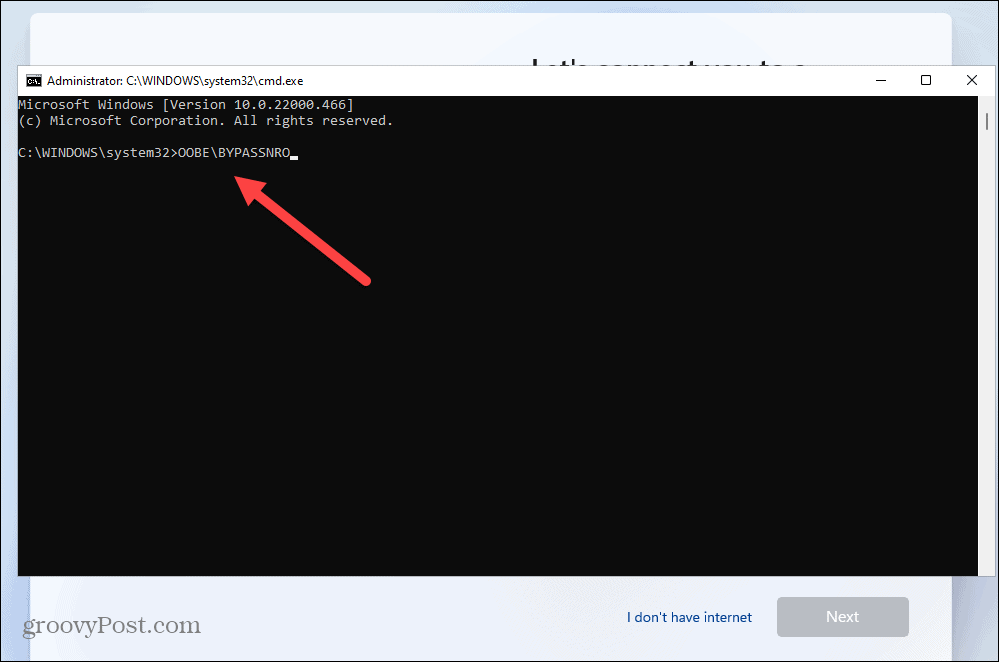 Installera Windows 11 utan internetanslutning